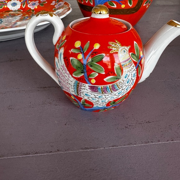 White Bird 6ps Tea Set Hand Made by C Medvedev 1972 - Picture 7 of 13